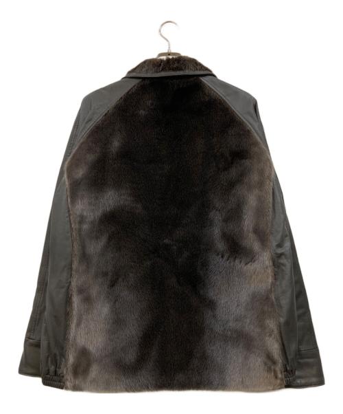 FUR COLLECTION（-）FUR COLLECTION (-) アザラシカーフ レザージャケット グレー サイズ:下記参照の古着・服飾アイテム
