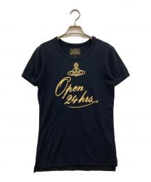 Vivienne Westwood ANGLOMANIA（ヴィヴィアンウエストウッドアングロマニア）の古着「オーブプリントTシャツ」｜ブラック