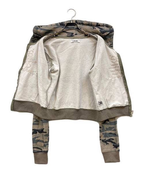 aeae（エーイーエーイー）aeae (エーイーエーイー) WEB LOGO CROP HOOD ZIP UP カモグリーン サイズ:Mの古着・服飾アイテム