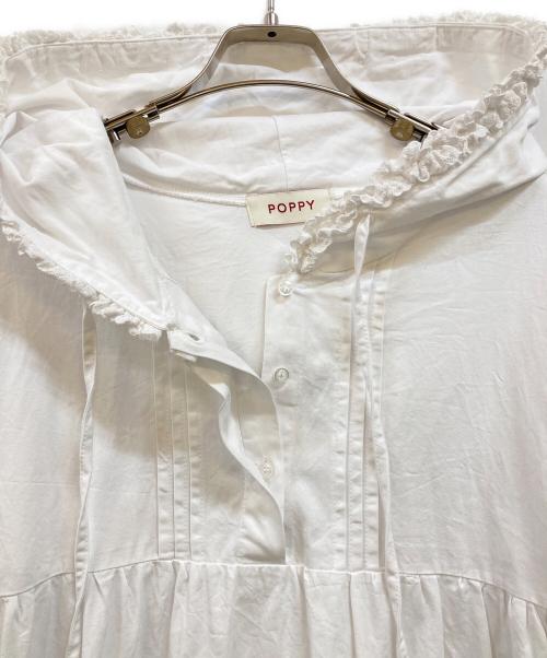 POPPY（ポピー）POPPY (ポピー) フードティアードワンピース ホワイト サイズ:Ｍの古着・服飾アイテム