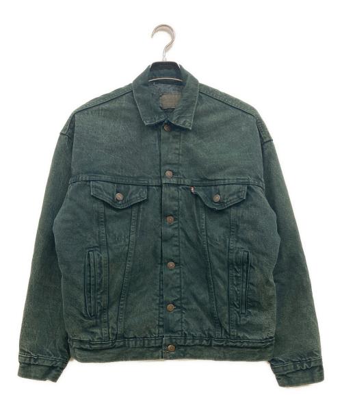 LEVI'S（リーバイス）LEVI'S (リーバイス) 裏ブランケット後染めデニムジャケット グリーン サイズ:Sの古着・服飾アイテム