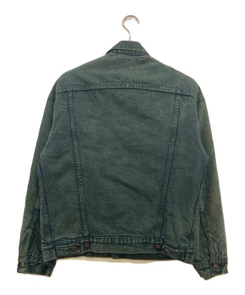 LEVI'S（リーバイス）LEVI'S (リーバイス) 裏ブランケット後染めデニムジャケット グリーン サイズ:Sの古着・服飾アイテム