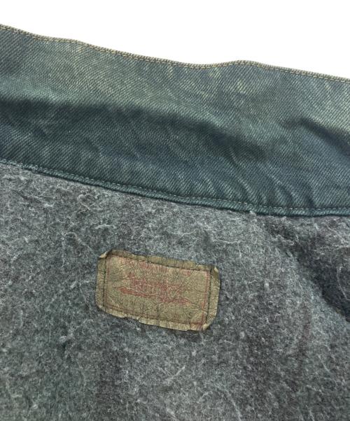 LEVI'S（リーバイス）LEVI'S (リーバイス) 裏ブランケット後染めデニムジャケット グリーン サイズ:Sの古着・服飾アイテム