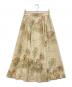 三尋木奈保（ミヒロギナホ）の古着「リーフプリントバイアススカート」｜ベージュ