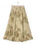 三尋木奈保 (ミヒロギナホ) l'heritage martinique (レリタージュ マルティニーク) リーフプリントバイアススカート ベージュ サイズ:2：8000円