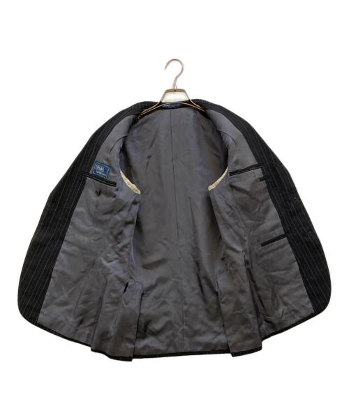 POLO RALPH LAUREN（ポロ・ラルフローレン）POLO RALPH LAUREN (ポロ・ラルフローレン) チョークストライプ セットアップスーツ ブラック サイズ:L相当の古着・服飾アイテム