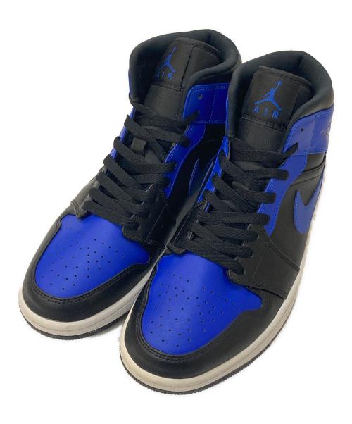 NIKE（ナイキ）NIKE (ナイキ) AIR JORDAN 1 MID BLACK/HYPER ROYAL ブルー サイズ:27㎝の古着・服飾アイテム