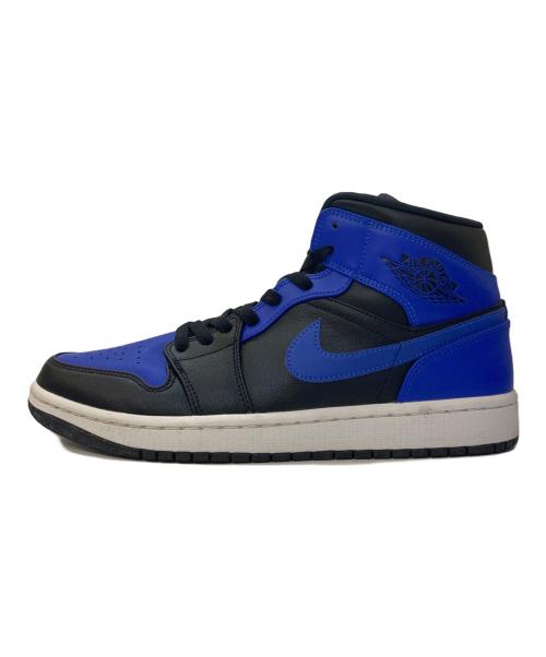 NIKE（ナイキ）NIKE (ナイキ) AIR JORDAN 1 MID BLACK/HYPER ROYAL ブルー サイズ:27㎝の古着・服飾アイテム