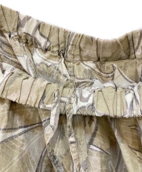 babaghuri（ババグーリ）babaghuri (ババグーリ) 総柄リネンパンツ グリーン サイズ:Ｍの古着・服飾アイテム