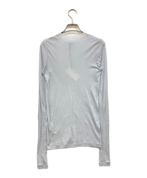 AURALEE（オーラリー）AURALEE (オーラリー) GIZA HIGH GAUGE SHEER L/S TEE ブルー サイズ:1の古着・服飾アイテム