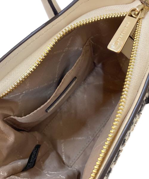 MICHAEL KORS（マイケル・コース）MICHAEL KORS (マイケル・コース) ハラコレザー切替2WAYショルダーバッグ ホワイトの古着・服飾アイテム