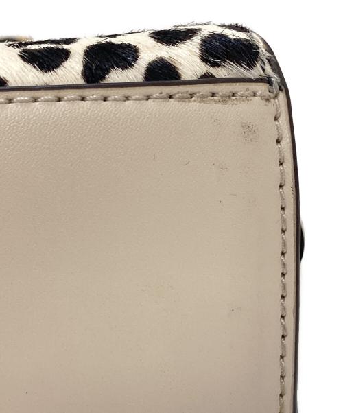 MICHAEL KORS（マイケル・コース）MICHAEL KORS (マイケル・コース) ハラコレザー切替2WAYショルダーバッグ ホワイトの古着・服飾アイテム