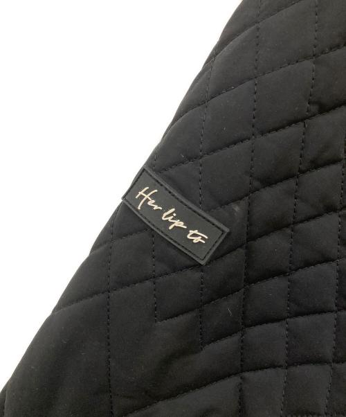HER LIP TO（ハーリップトゥ）Her lip to (ハーリップトゥ) Madison Quilted Short Coat ブラック サイズ:Sの古着・服飾アイテム