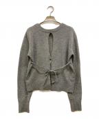 CLANE×SuzuHiroseクラネ×スズヒロセ）の古着「W FACE CENTER SLIT KNIT TOPS」｜グレー