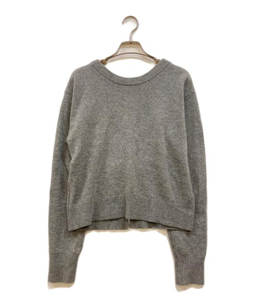 CLANE（クラネ）CLANE (クラネ) SuzuHirose (スズヒロセ) W FACE CENTER SLIT KNIT TOPS グレー サイズ:1の古着・服飾アイテム
