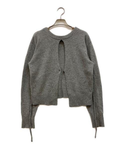 CLANE（クラネ）CLANE (クラネ) SuzuHirose (スズヒロセ) W FACE CENTER SLIT KNIT TOPS グレー サイズ:1の古着・服飾アイテム