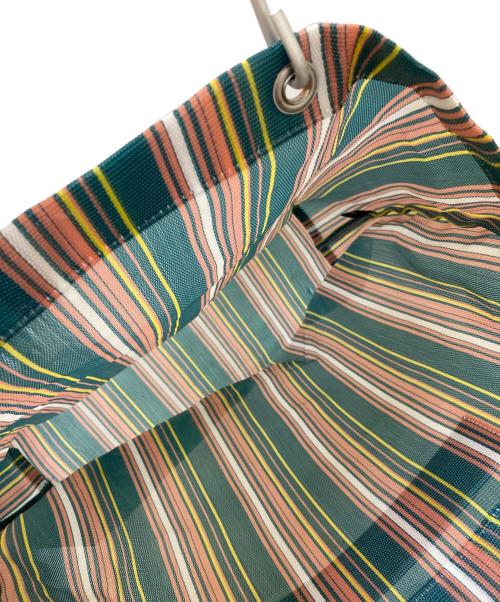 MARNI（マルニ）MARNI (マルニ) フラワーカフェ ストライプトートバッグ ブルーの古着・服飾アイテム
