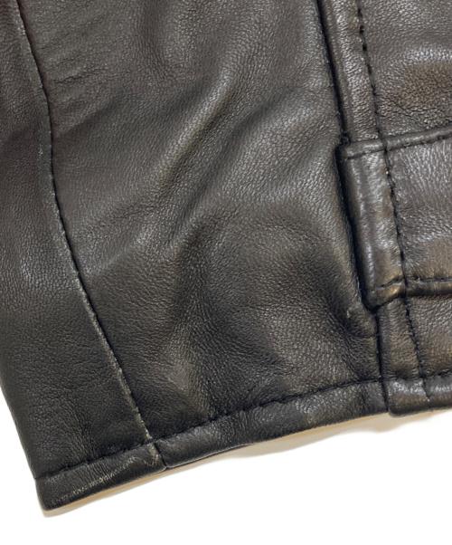 ROUGH&ROAD（ラフアンドロード）ROUGH&ROAD (ラフアンドロード) ラムレザーバイカージャケット ブラック サイズ:Sの古着・服飾アイテム