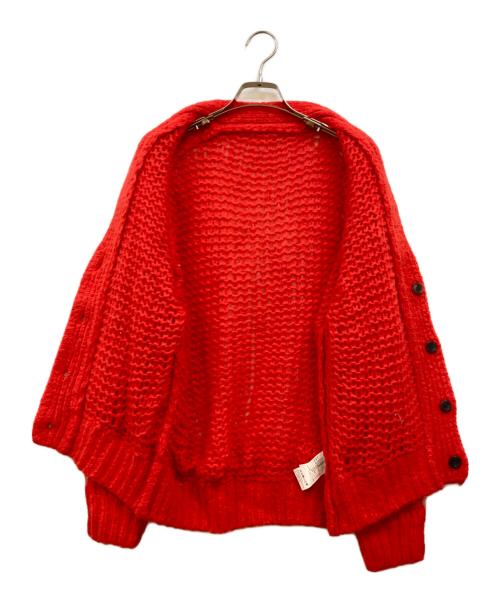 MAISON SPECIAL（メゾンスペシャル）MAISON SPECIAL (メゾンスペシャル) Tulle Layered Low Gauge Reversible Knit Cardigan レッド サイズ:下記参照の古着・服飾アイテム