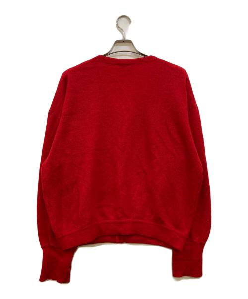 CHEMISE LACOSTE（シュミーズ ラコステ）CHEMISE LACOSTE (シュミーズ ラコステ) ワニワッペンカーディガン レッド サイズ:5の古着・服飾アイテム