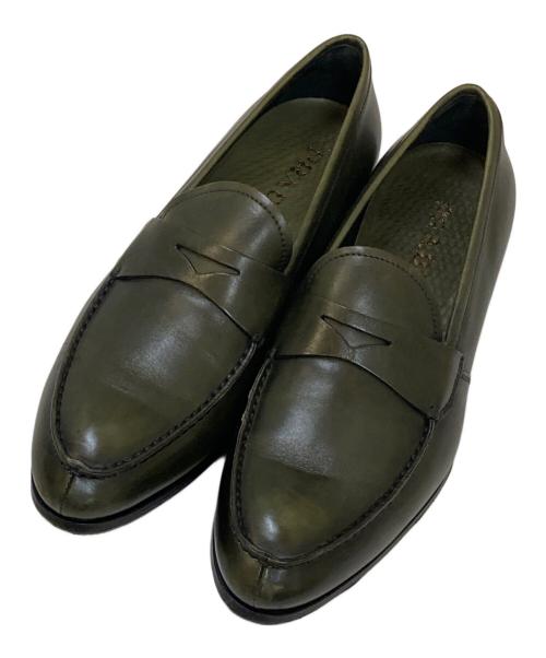 PRADA（プラダ）PRADA (プラダ) コインローファー グリーン サイズ:6 1/2の古着・服飾アイテム