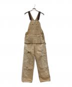 CarHarttカーハート）の古着「DUCK CARPENTER BIB OVERALL」｜ベージュ