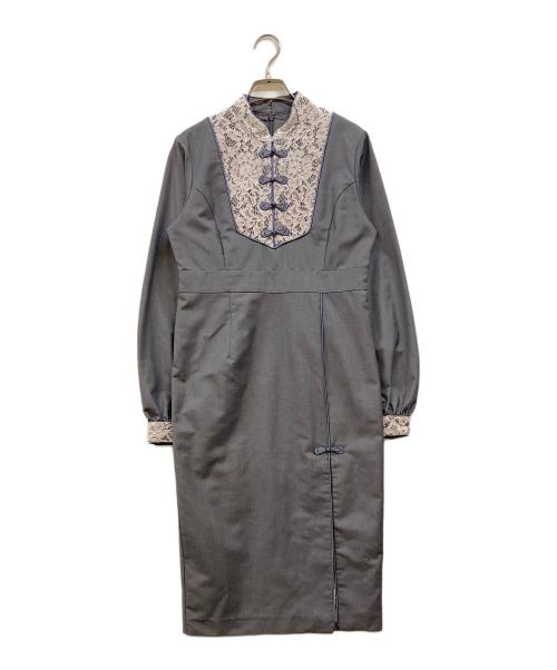 PAMEO POSE（パメオポーズ）PAMEO POSE (パメオポーズ) Shenfa Longsleeve Dress グレー サイズ:Mの古着・服飾アイテム