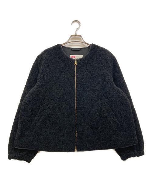 Traditional Weatherwear（トラディショナルウェザーウェア）Traditional Weatherwear (トラディショナルウェザーウェア) アークリー キルティング ボア ジップ ノーカラー ジャケット ブラック サイズ:34の古着・服飾アイテム