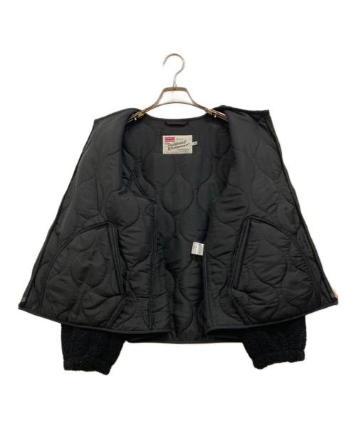 Traditional Weatherwear（トラディショナルウェザーウェア）Traditional Weatherwear (トラディショナルウェザーウェア) アークリー キルティング ボア ジップ ノーカラー ジャケット ブラック サイズ:34の古着・服飾アイテム