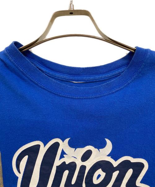 Rebuild by Needles（リビルドバイニードルス）Rebuild by Needles (リビルドバイニードルス) 再構築ユニオンTシャツ ブルー サイズ:Ｍの古着・服飾アイテム