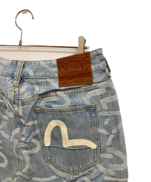 EVISU（エヴィス）EVISU (エヴィス) オールオーバーカモメジャカードオーバーサイズショーツ ブルー サイズ:W31の古着・服飾アイテム