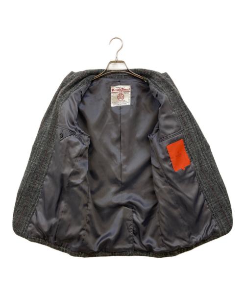 Harris Tweed（ハリスツイード）Harris Tweed (ハリスツイード) ROSSO (ロッソ) ツイードテーラードジャケット グレー サイズ:Sの古着・服飾アイテム
