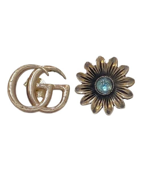 GUCCI（グッチ）GUCCI (グッチ) GGマーモントフラワーカラーストーンスタッドピアス シルバーの古着・服飾アイテム