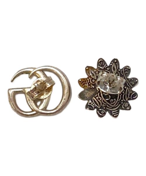 GUCCI（グッチ）GUCCI (グッチ) GGマーモントフラワーカラーストーンスタッドピアス シルバーの古着・服飾アイテム