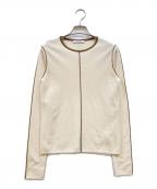 MaxMaraマックスマーラ）の古着「パイピングウールニット」｜ベージュ