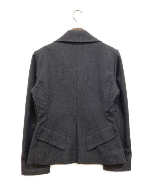 HERMES（エルメス）HERMES (エルメス) カシミヤウールジャケット グレー サイズ:38の古着・服飾アイテム