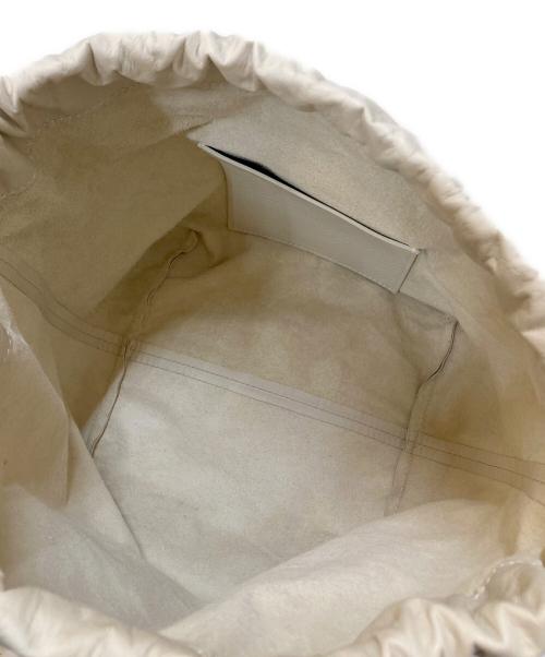 JIL SANDER（ジルサンダー）JIL SANDER (ジルサンダー) ドローストリング レザーショルダーバッグ アイボリーの古着・服飾アイテム