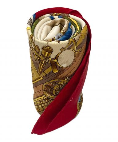 a0105-2エルメス　HERMES　パルク　ロイヤル　カレ90　スカーフ　赤 中古・古着通販】HERMES (エルメス) カレ90 シルクスカーフ レッド