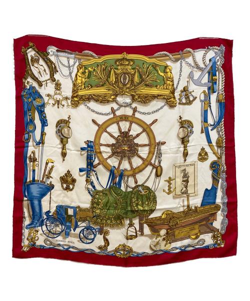 HERMES（エルメス）HERMES (エルメス) カレ90 シルクスカーフ レッド サイズ:下記参照の古着・服飾アイテム