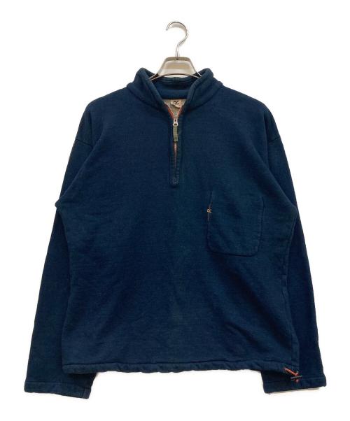 45R（フォーティファイブ・アール）45R (フォーティファイブ・アール) インディゴ染めハーフジップスウェット ネイビー サイズ:2の古着・服飾アイテム