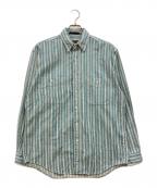 Eddie Bauerエディーバウアー）の古着「ストライプシャツ」｜グリーン