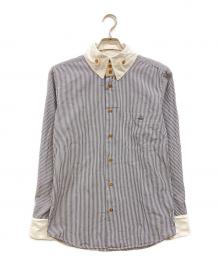 Vivienne Westwood man（ヴィヴィアン ウェストウッド マン）の古着「ストライプクレリックシャツ」｜グレー