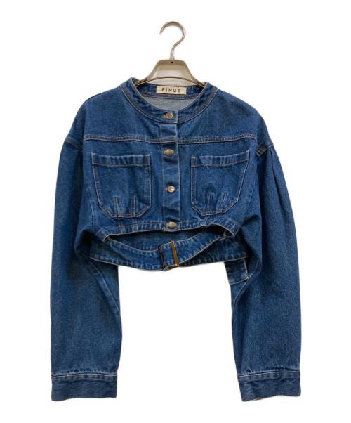 pinue（ピヌエ）PINUE (ピヌエ) フロントベルトショートGジャン インディゴ サイズ:F 未使用品の古着・服飾アイテム
