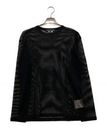 JUNYA WATANABE COMME des GARCONS（(ジュンヤワタナベ コムデギャルソン）の古着「MESH LONG T-SHIRT」｜ブラック