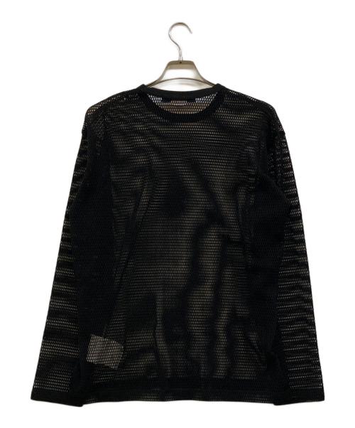 JUNYA WATANABE COMME des GARCONS（(ジュンヤワタナベ コムデギャルソン）JUNYA WATANABE COMME des GARCONS (ジュンヤワタナベ コムデギャルソン) MESH LONG T-SHIRT ブラック サイズ:Ｍの古着・服飾アイテム