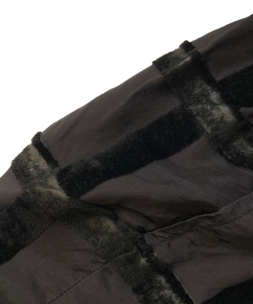 ROBE DE CHAMBRE COMME DES GARCONS（ローブドシャンブル コムデギャルソン）ROBE DE CHAMBRE COMME DES GARCONS (ローブドシャンブル コムデギャルソン) 異素材ベロア切替レーヨンパンツ ブラック サイズ:下記参照の古着・服飾アイテム