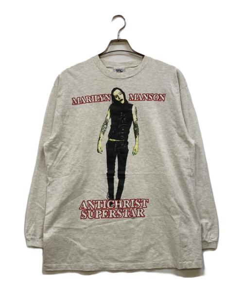 top heavy（トップ ヘヴィー）top heavy (トップ ヘヴィー) 80's MARILYN MANSON  ロングスリーブカットソー グレー サイズ:XLの古着・服飾アイテム