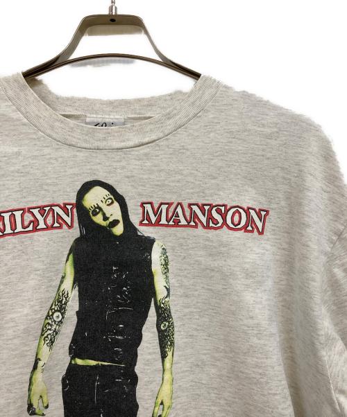 top heavy（トップ ヘヴィー）top heavy (トップ ヘヴィー) 80's MARILYN MANSON  ロングスリーブカットソー グレー サイズ:XLの古着・服飾アイテム