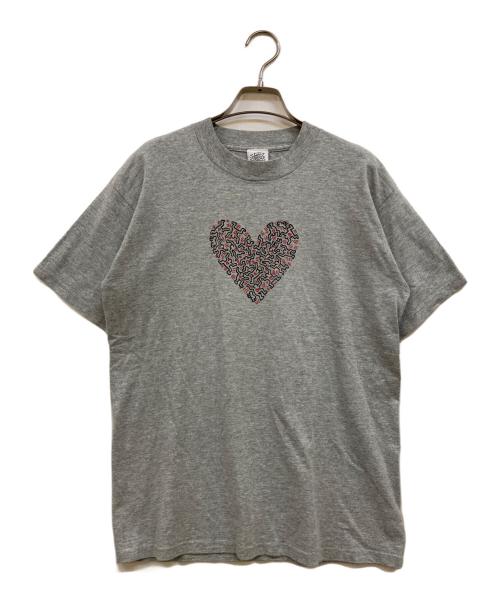 POP SHOP（ポップショップ）POP SHOP (ポップショップ) 90's Keith Haring アートプリントTシャツ グレー サイズ:Ｍの古着・服飾アイテム
