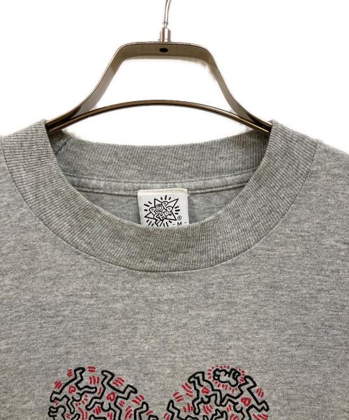 POP SHOP（ポップショップ）POP SHOP (ポップショップ) 90's Keith Haring アートプリントTシャツ グレー サイズ:Ｍの古着・服飾アイテム